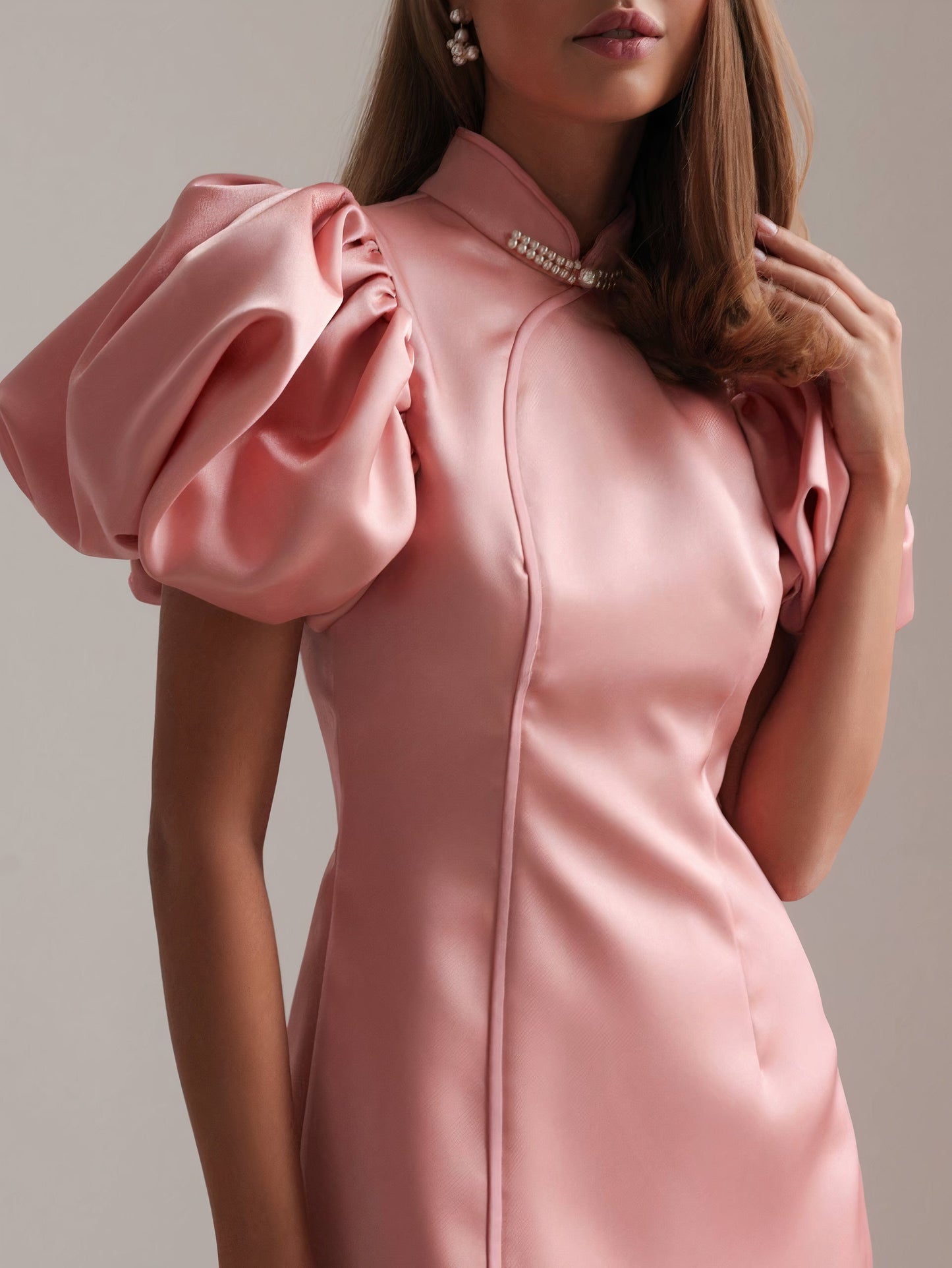 Blush Royale Saten Elbise