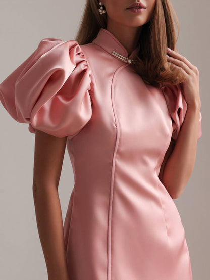 Blush Royale Saten Elbise