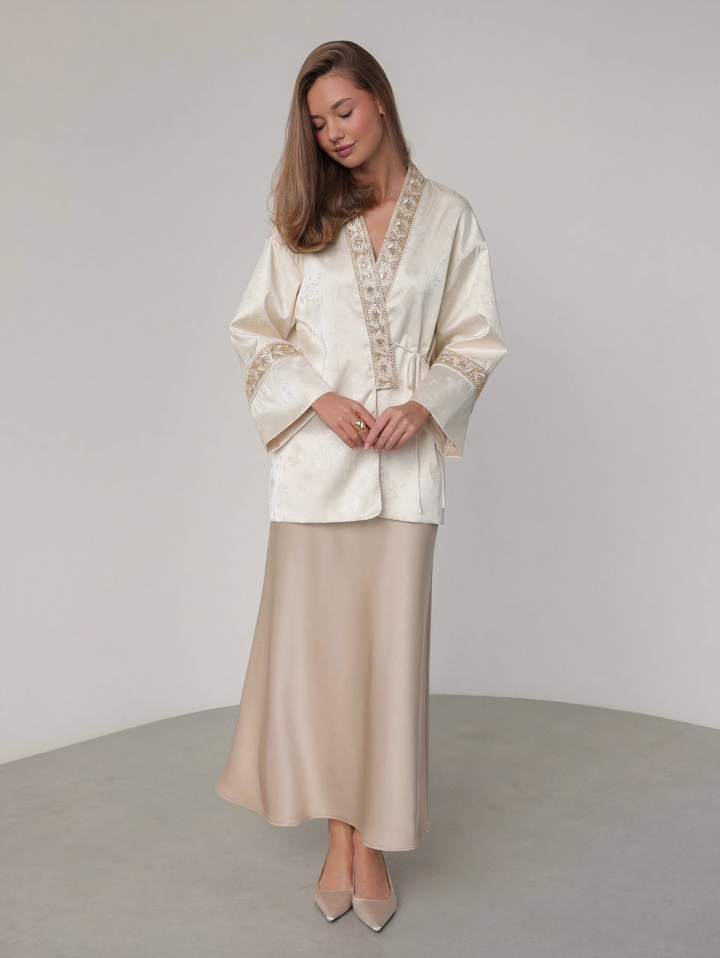 Saten Zarafet Maxi Etek