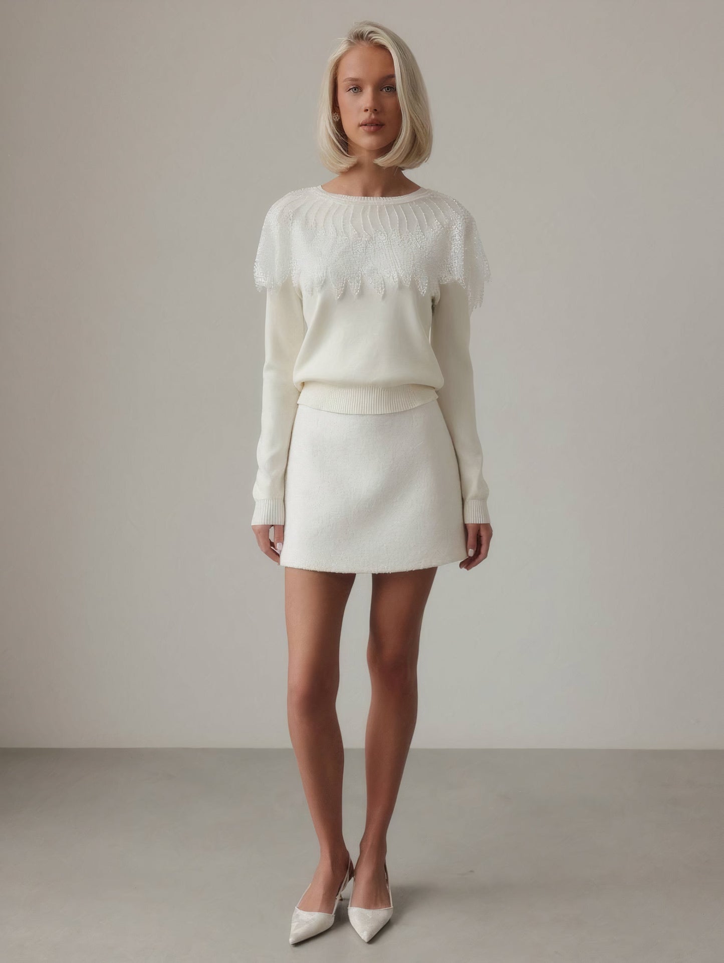 Sparkling Elegance İşlemeli Kazak