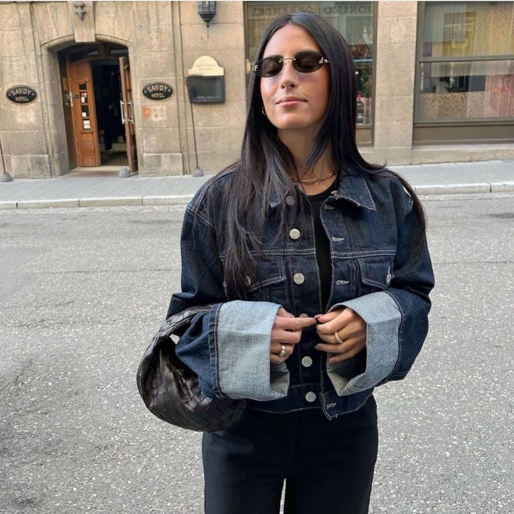Lorelei - Kollu Denim İki Parçalı Set