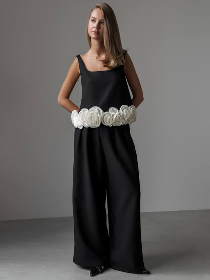 Zarif İspanyol Paça Siyah Pantolon