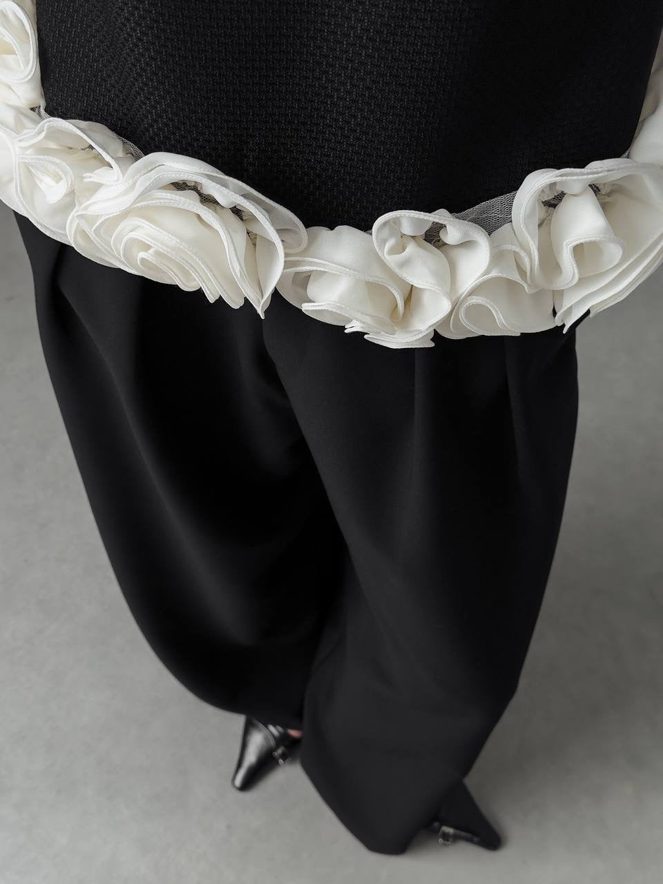 Zarif İspanyol Paça Siyah Pantolon