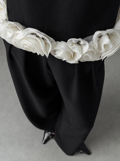 Zarif İspanyol Paça Siyah Pantolon