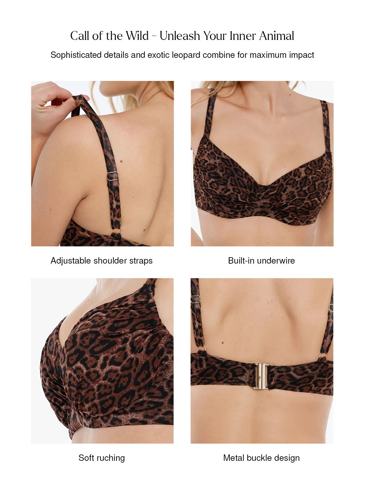 Şekillendirici Buruşuk Balenli Bikini Üstü