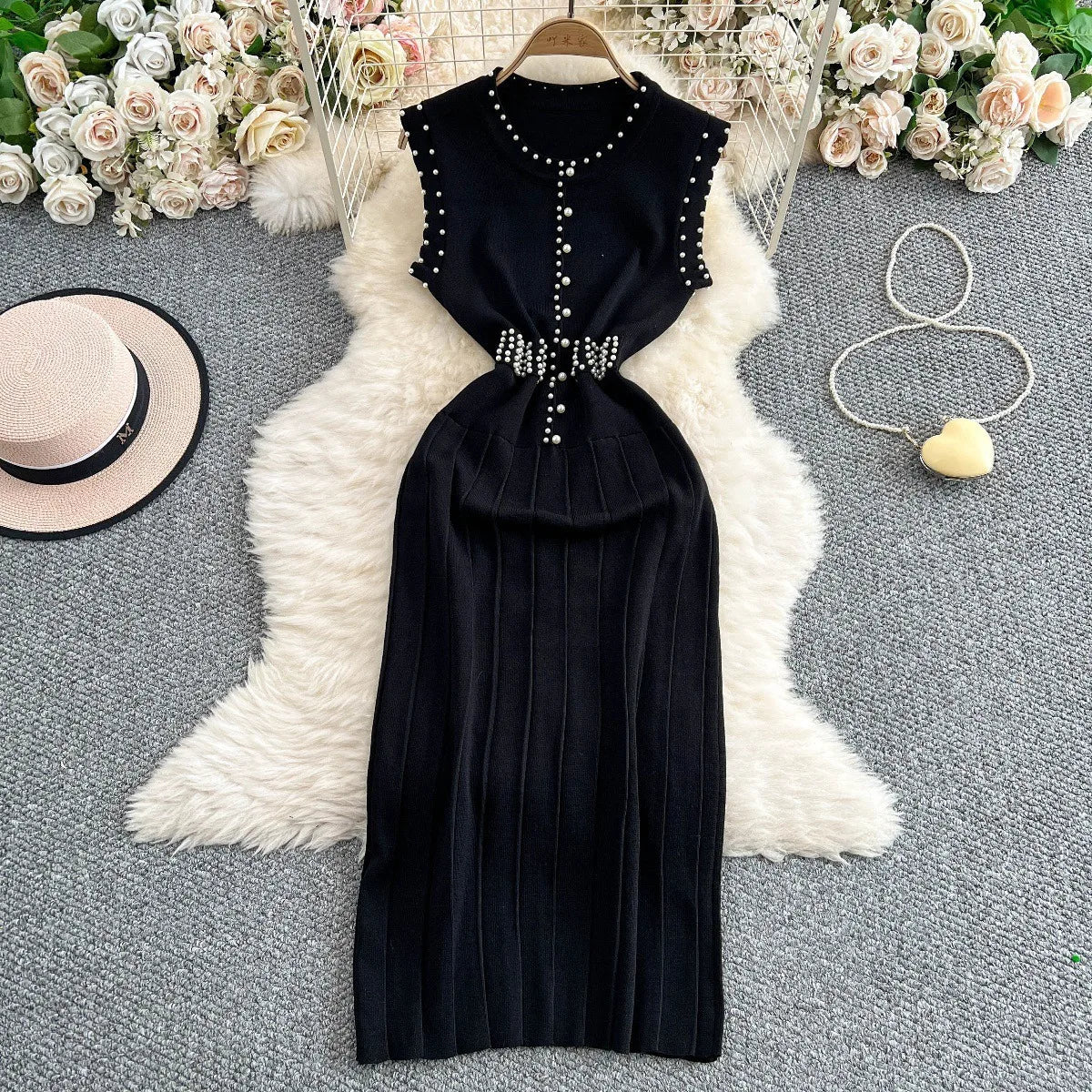 Pearl Knit Tank Sweater Dress