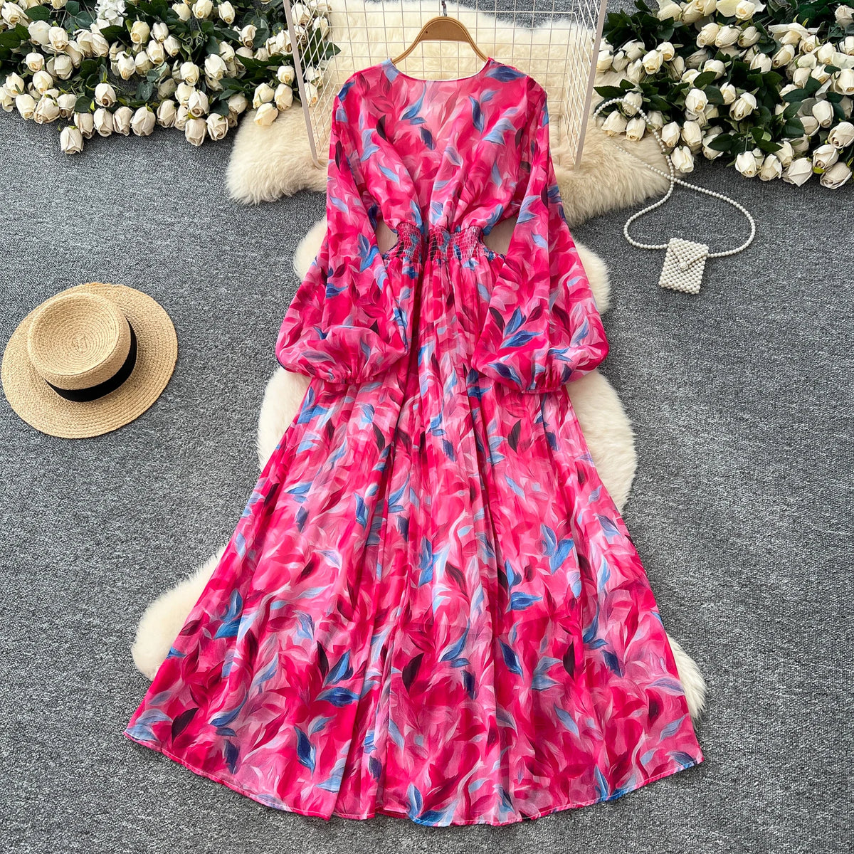Sweet Lantern Sleeve Party Dress