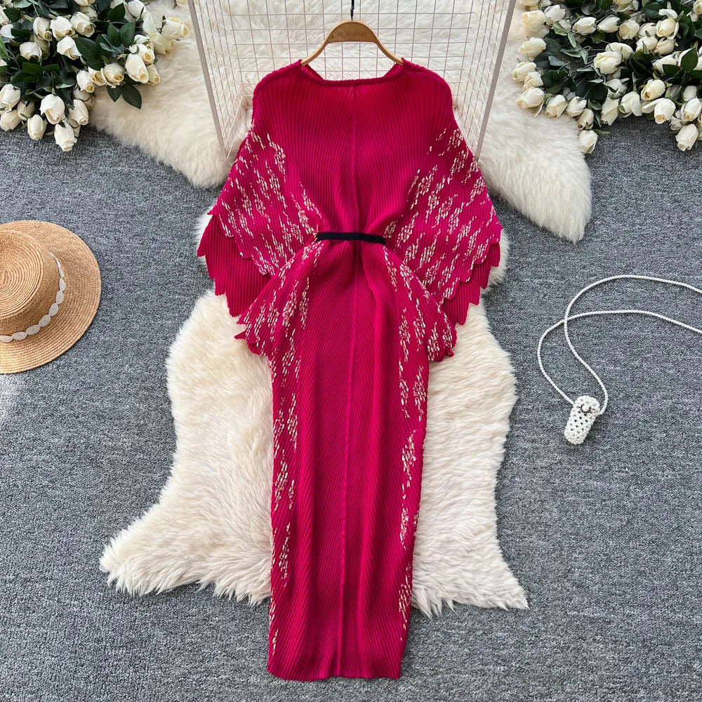 Ruched V-Neck Bodycon Dress