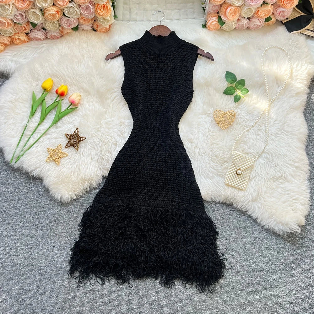 Sleeveless Knit Bodycon Mini Dress