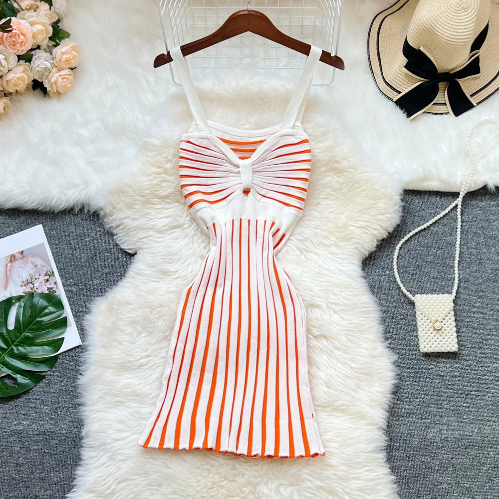 Strappy High Waist Bodycon Mini Dress