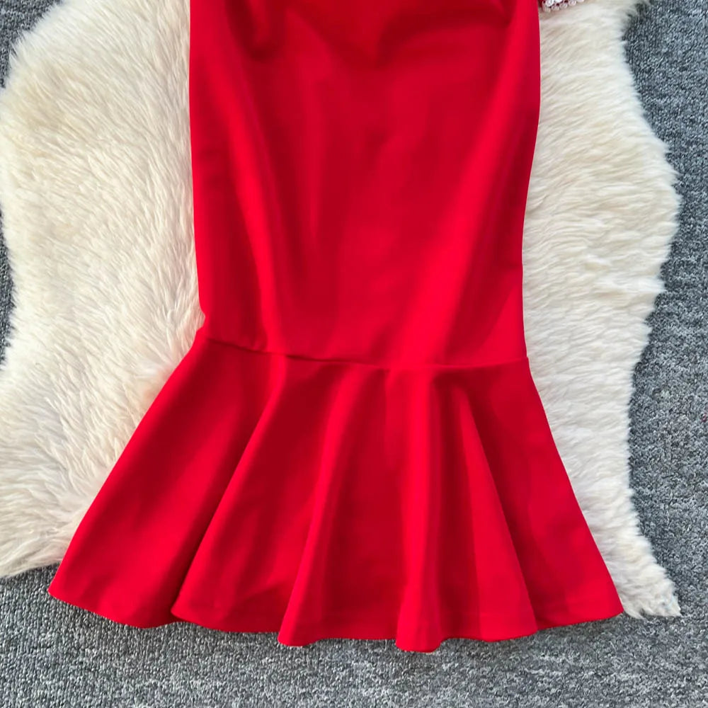Sculpted O-Neck Slim Dress