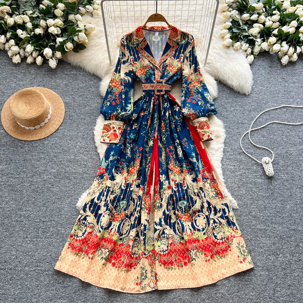 Lantern Sleeve Slim Long Evening Dress