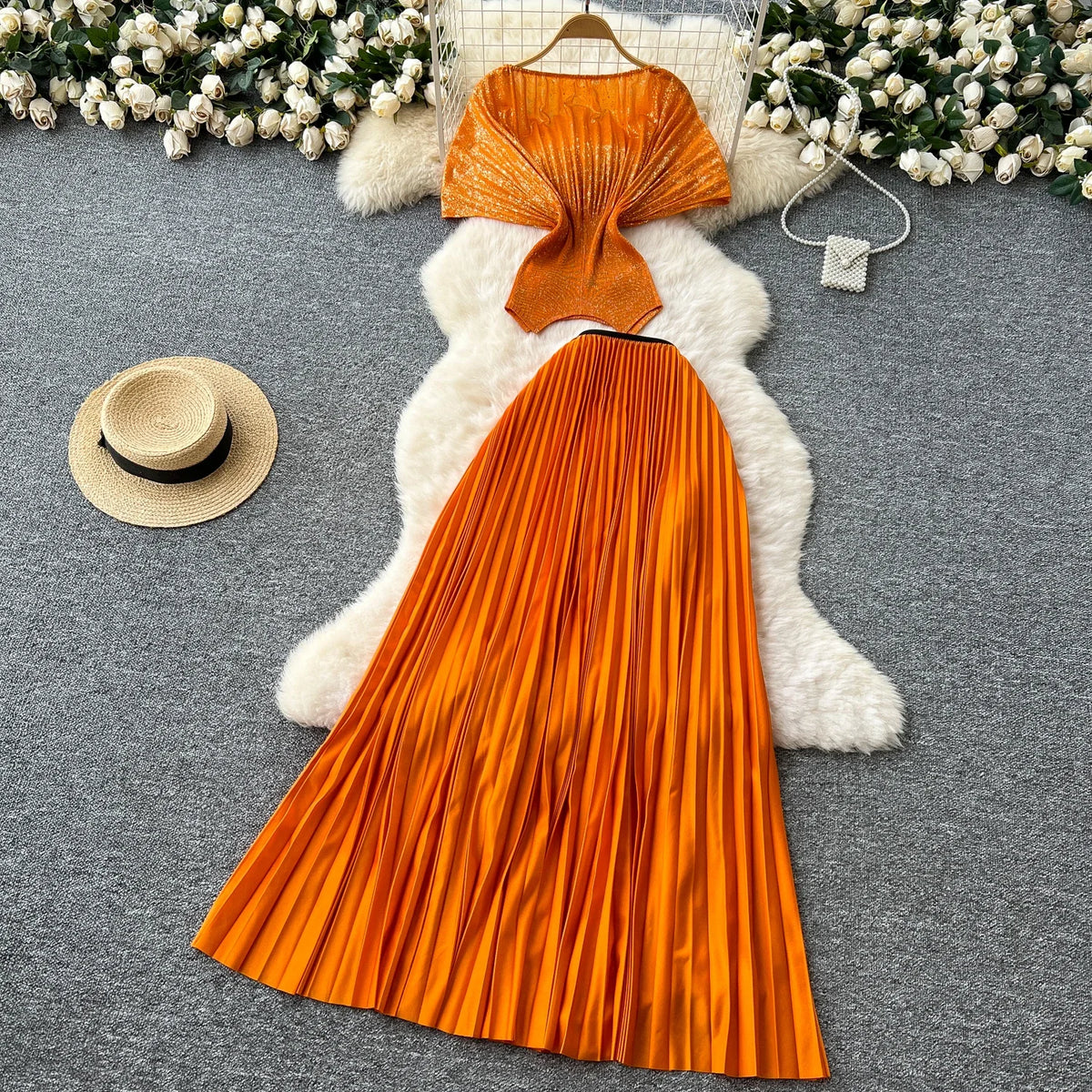 Glitter 3D Floral Asymmetric Ruched Dress