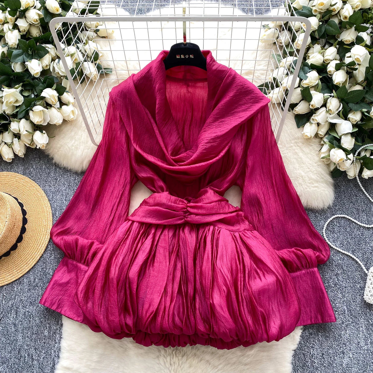 Swing Collar Loose Dress