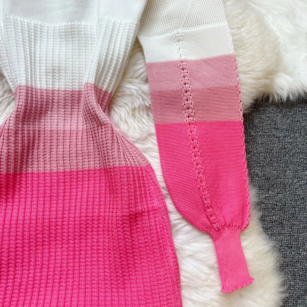 Long Sleeve Knit Bodycon Mini Dress