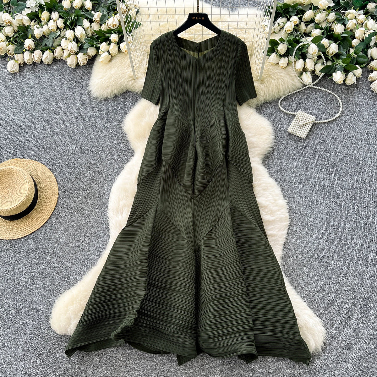 Asymmetric V-Neck Boho Beach Sundress