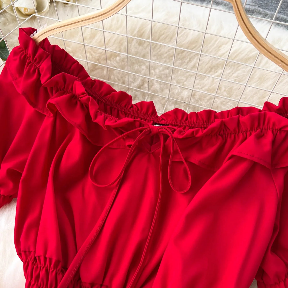 Off-Shoulder Swing Maxi Beach Dress