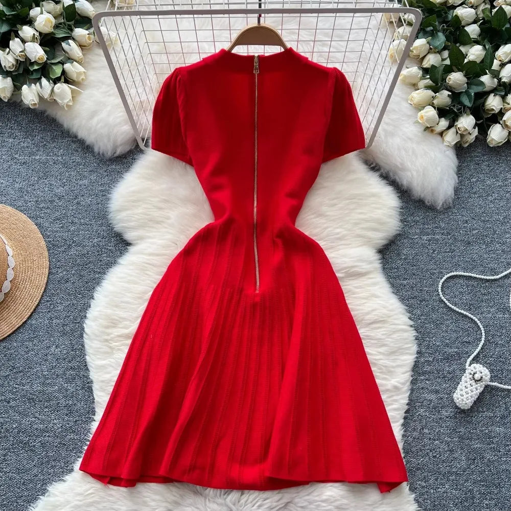 Sleeveless Collared Button Bodycon Dress