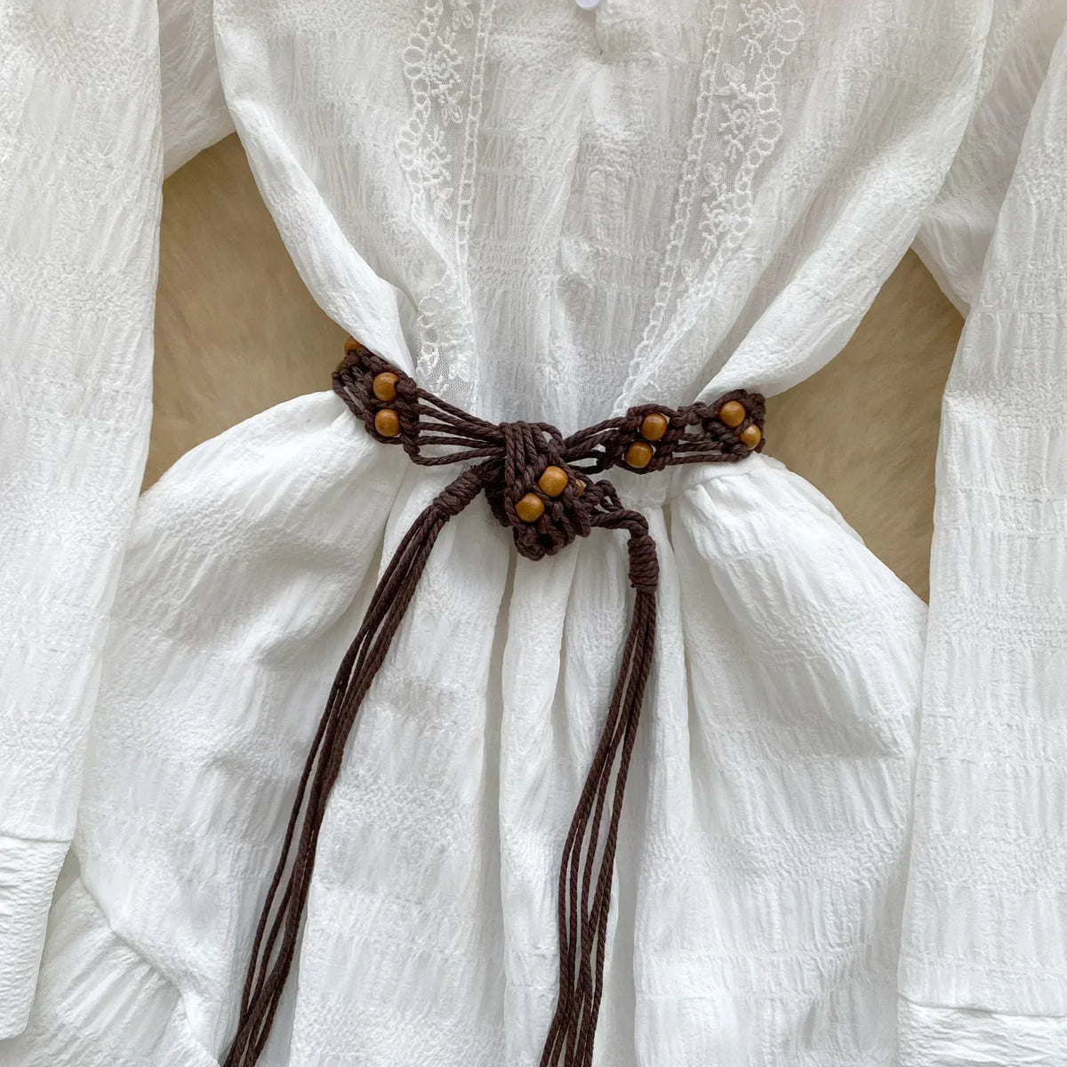 Ruffle Dress and Button Vest Set