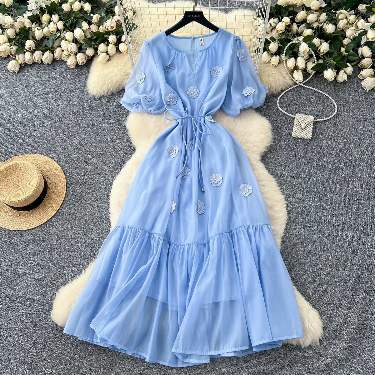 Cutout Short Sleeve Party Dress
