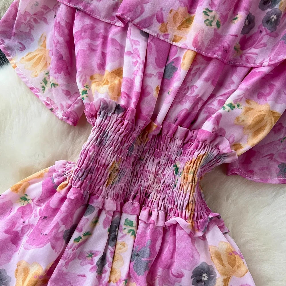 Off-Shoulder Tiered Ruffle Maxi Dress