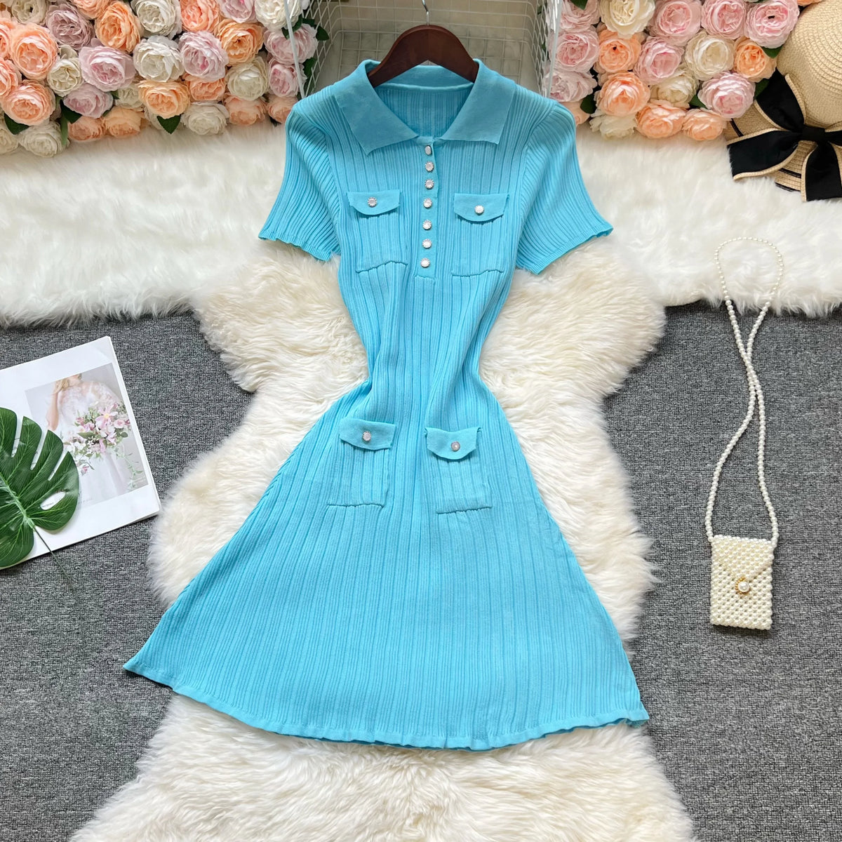 Collared A-Line Mini Party Dress