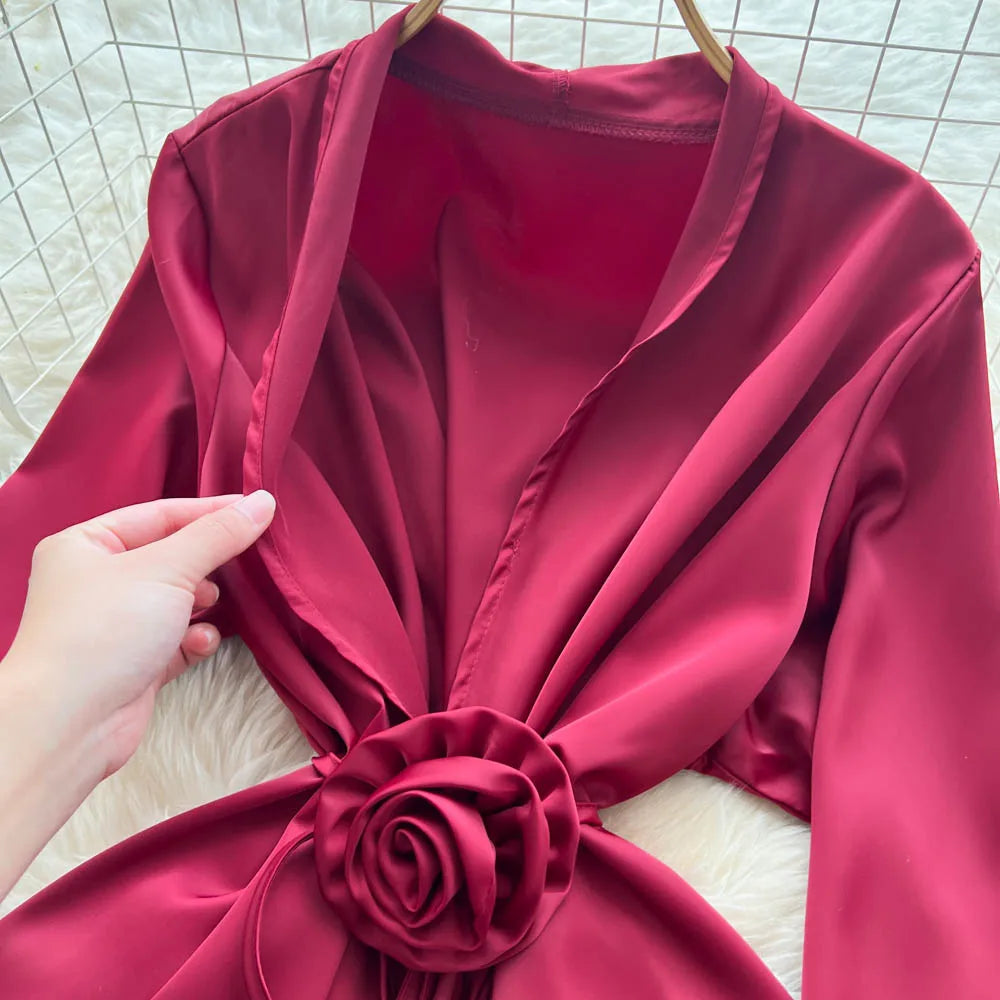 Satin Loose Two Piece Set
