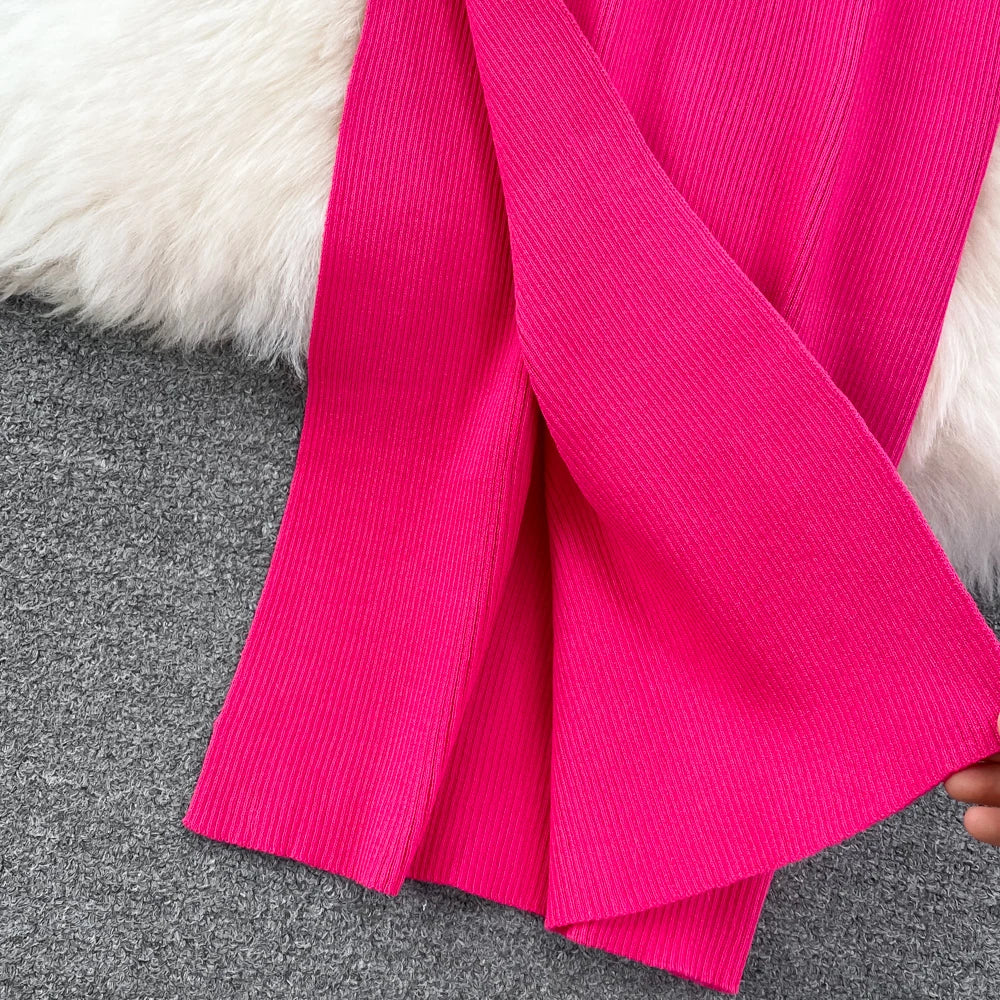 Sleeveless Cutout Split Midi Wrap Dress