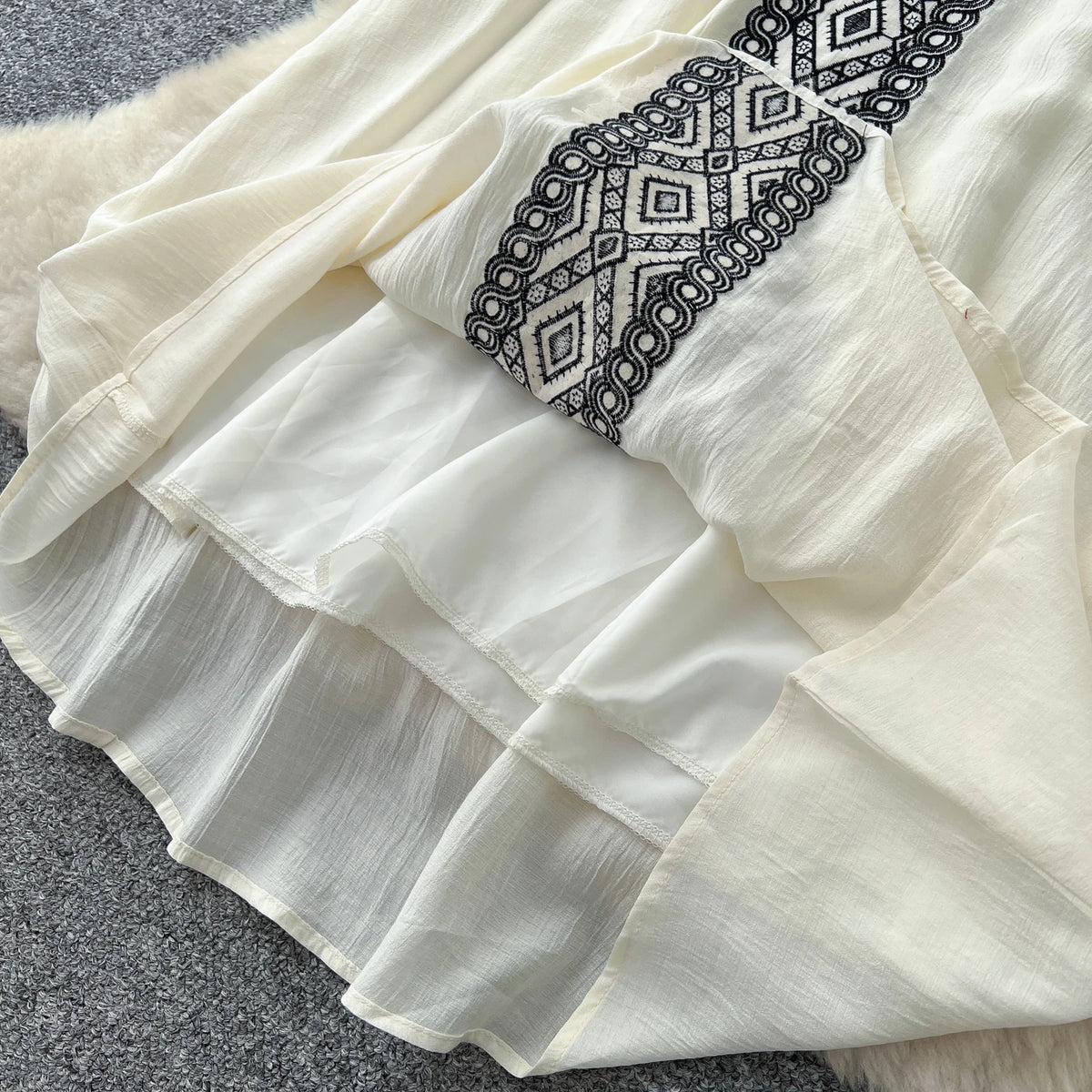 Ruched Boho Maxi Dress
