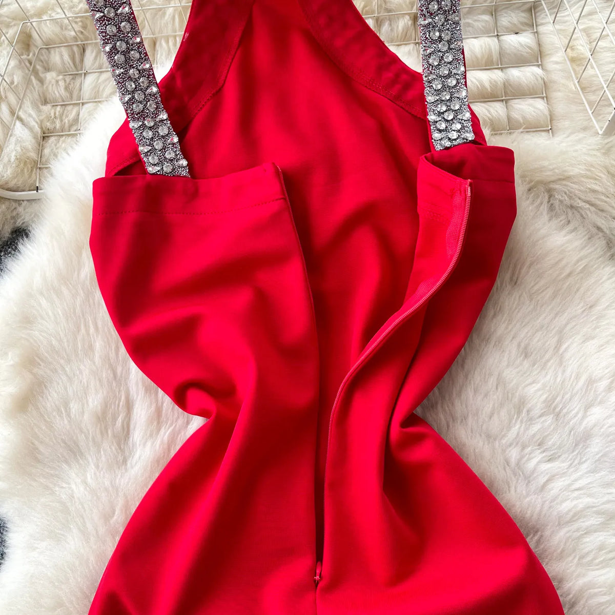 Sequin Halter Bodycon Evening Dress