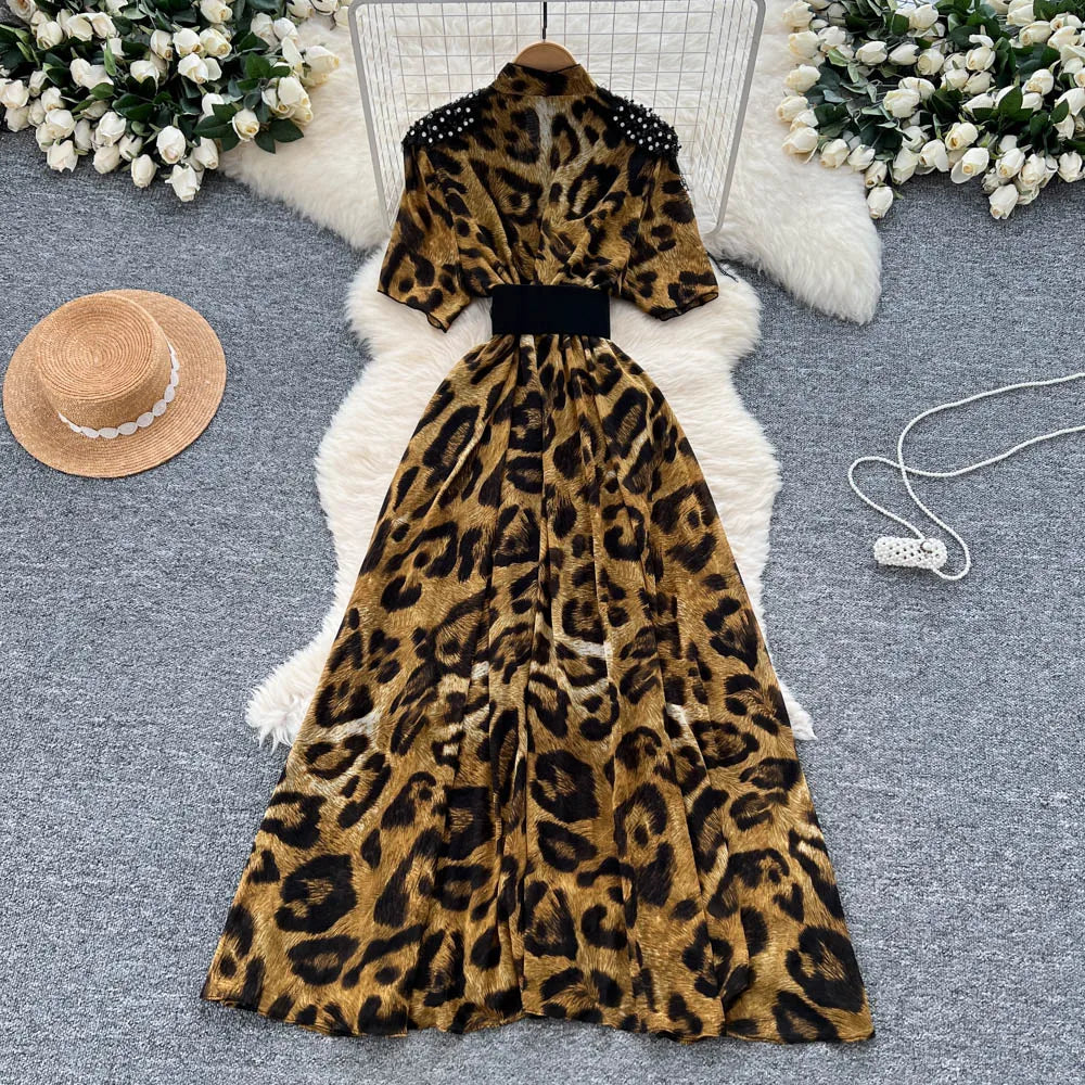 Rhinestone Tassel Ruched Long Dress