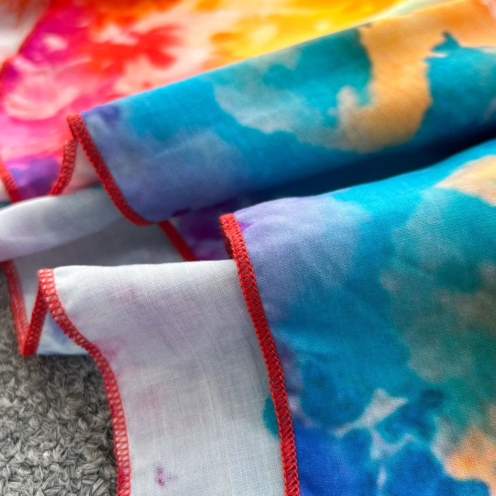 Loose Print A-Line Summer Dress