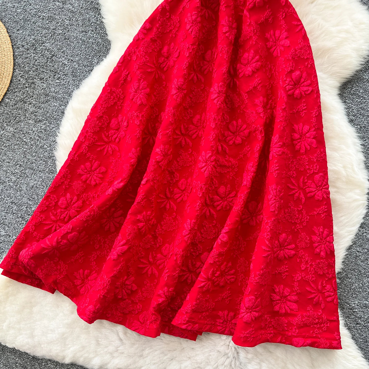 Jacquard Short Sleeve Sundress