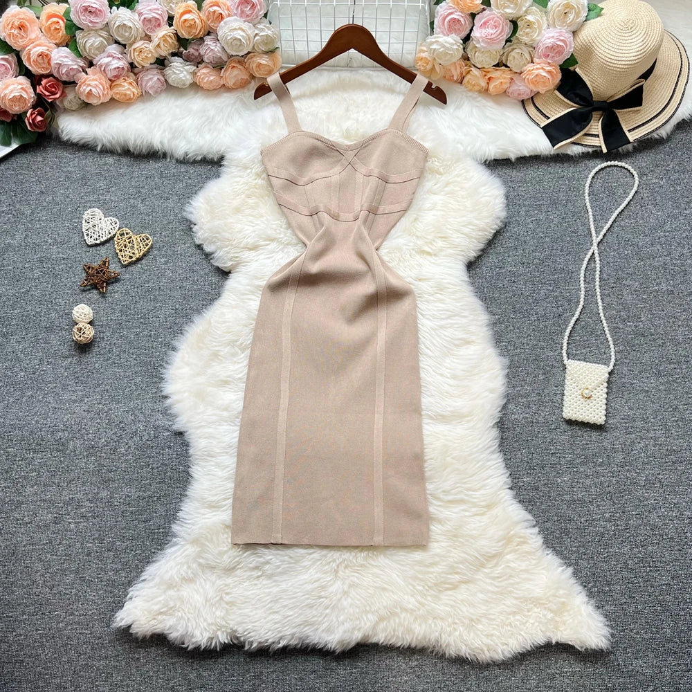 Sleeveless Knit Bodycon Summer Dress