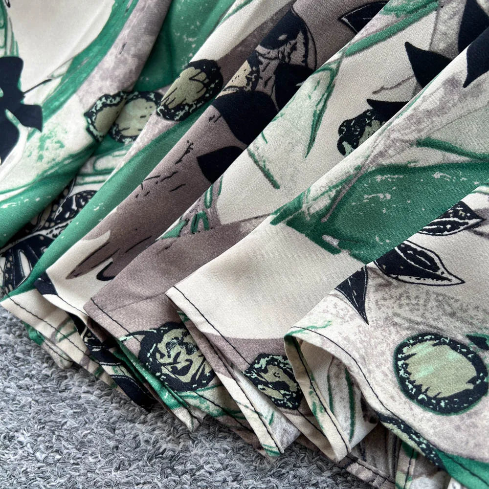 Print Sash Vintage Party Dress