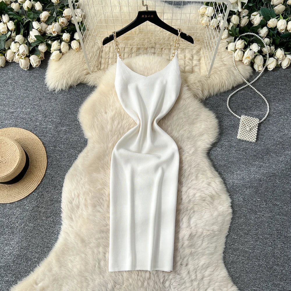 Backless Sleeveless Pencil Dress