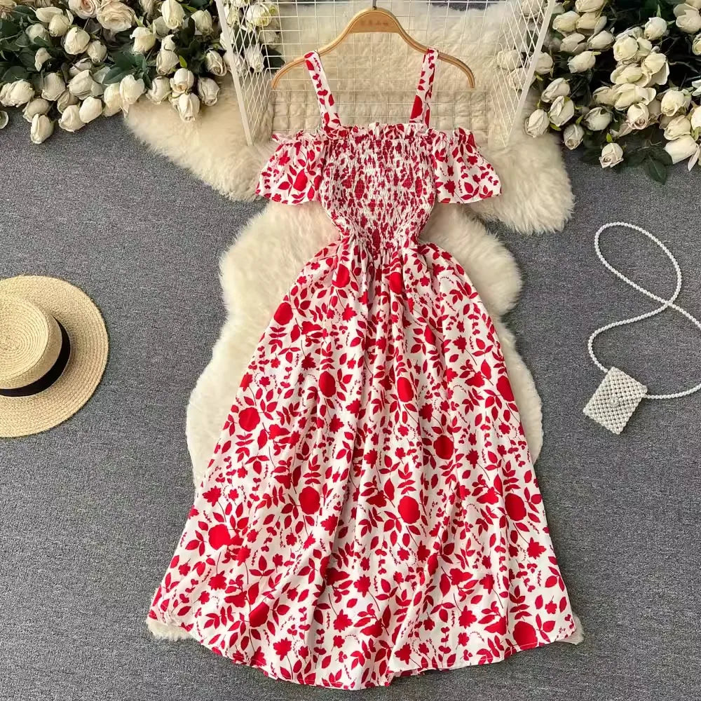 Floral Off-Shoulder Maxi Beach Dress