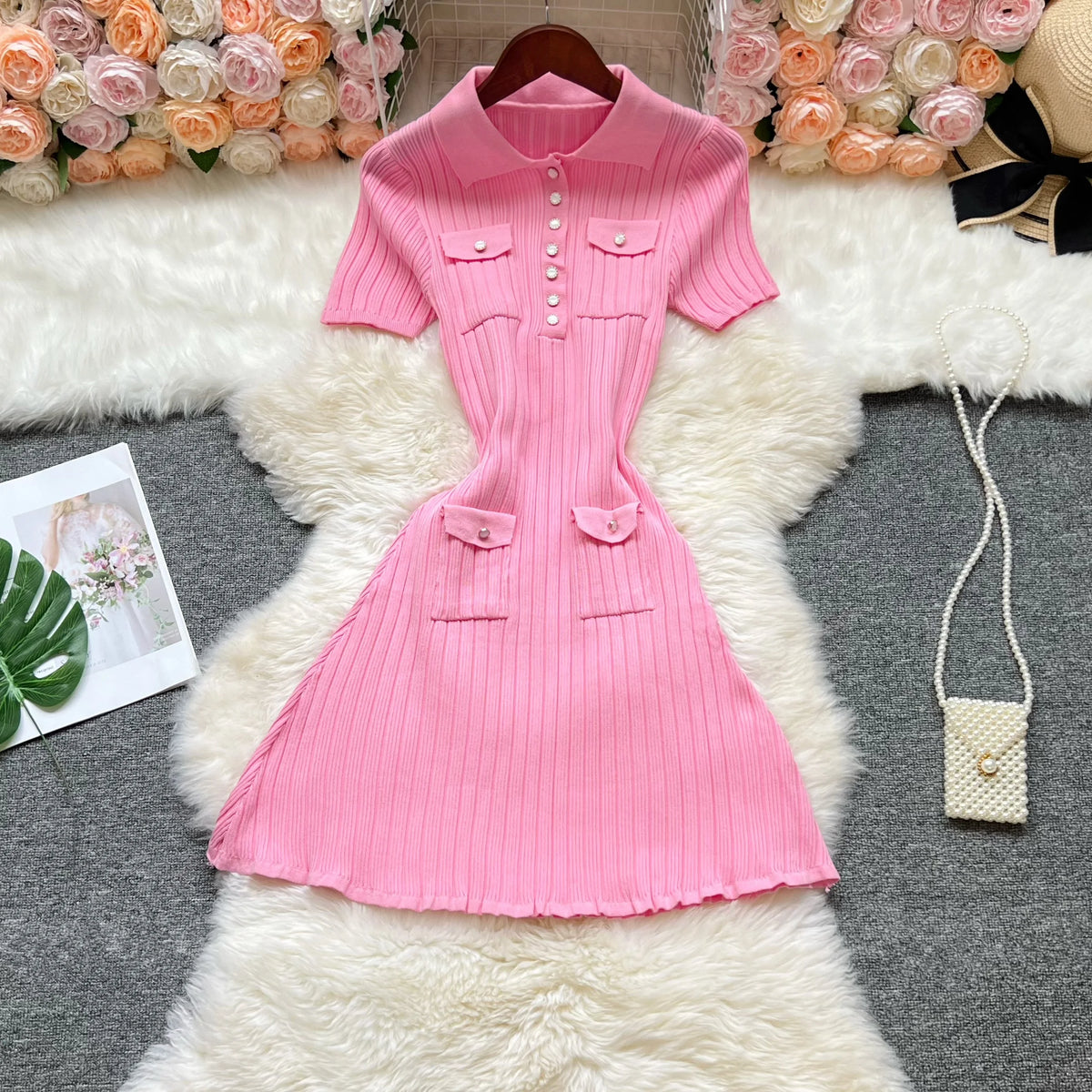 Collared A-Line Mini Party Dress