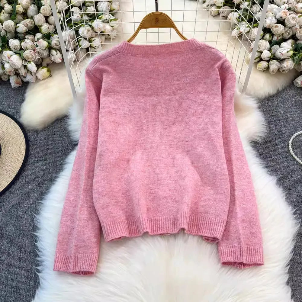 Puppy Patch Knit Cardigan