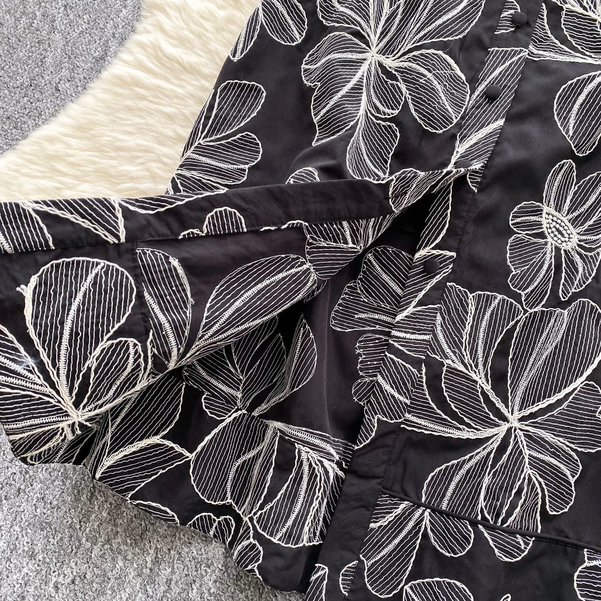 Polo Collar Print Short Sleeve Dress