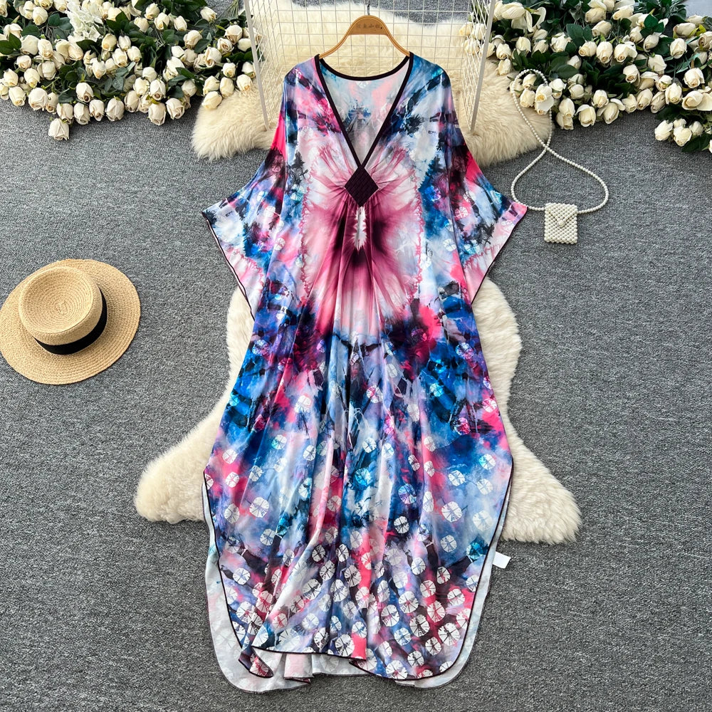 Loose Print A-Line Summer Dress