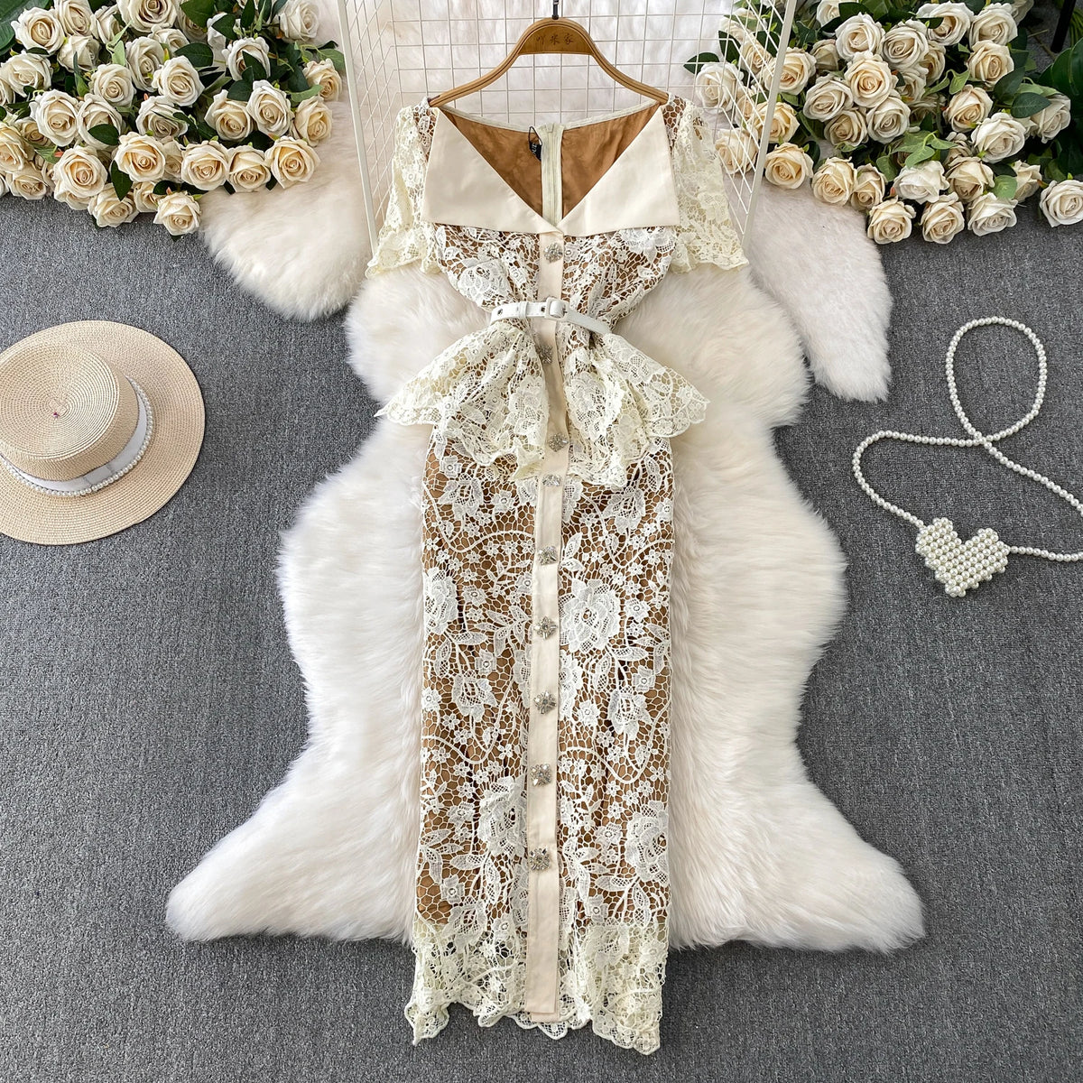 Short Sleeve Ruffle Party Dress