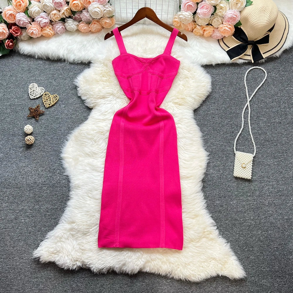 Sleeveless Knit Bodycon Summer Dress