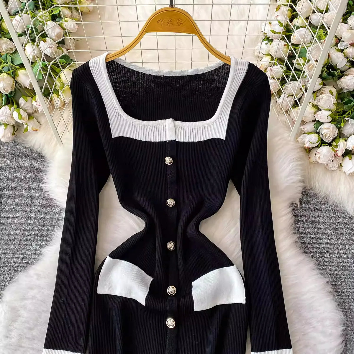 Fitted Wrap Bodycon Mini Dress