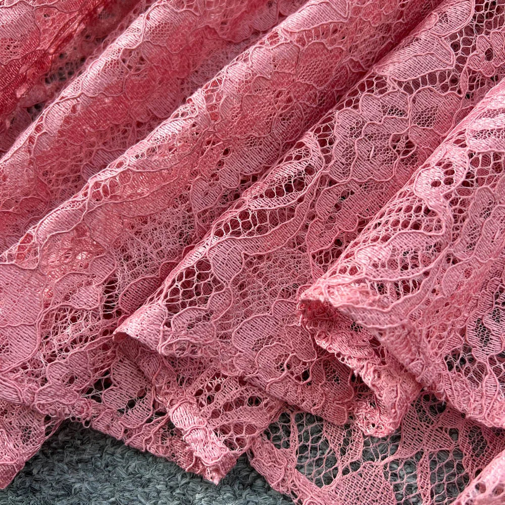 Sequin Lace Slim A-Line Dress