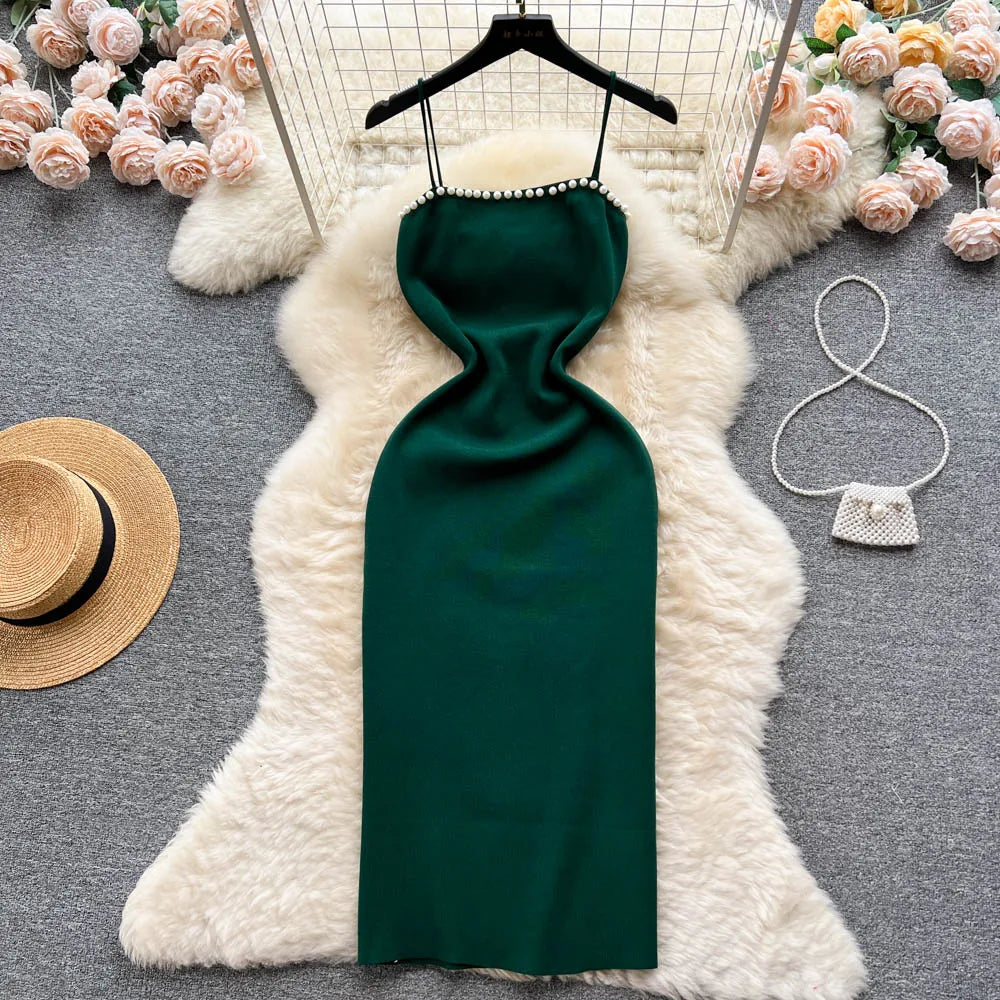 Pearl Knit Bodycon Party Dress