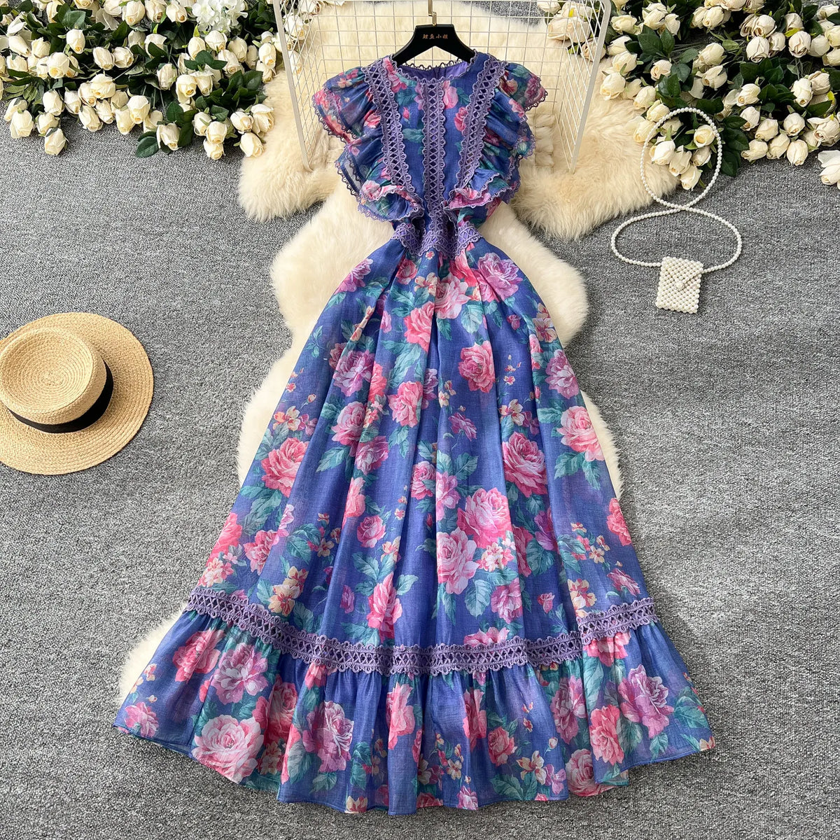 Off-Shoulder Sleeveless Spliced Dress