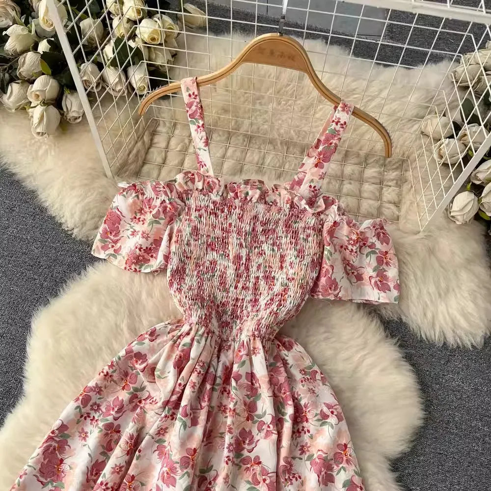 Floral Off-Shoulder Maxi Beach Dress