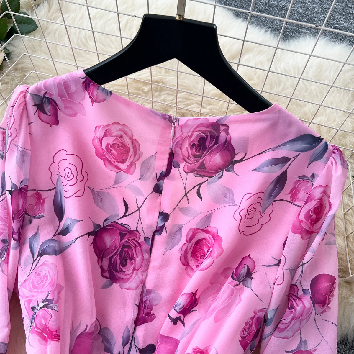 Chiffon Print Slim Party Dress