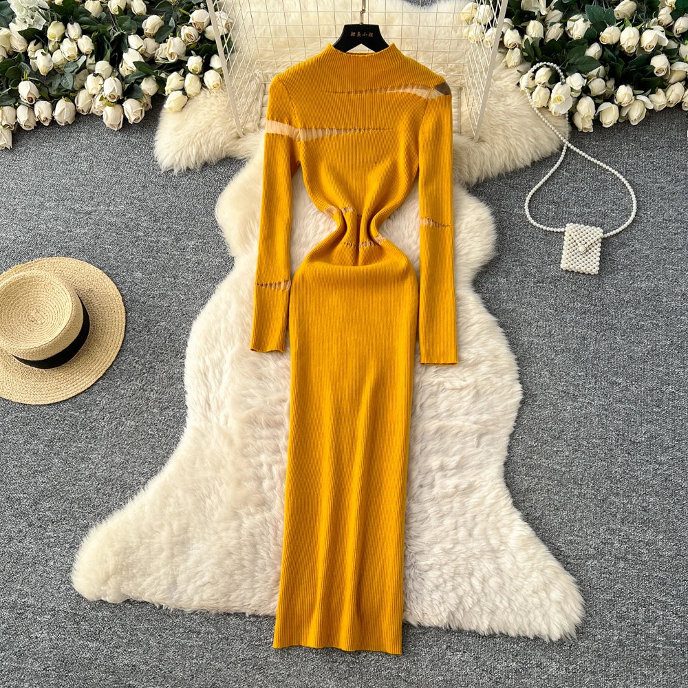 Asymmetric Hem Pencil Dress